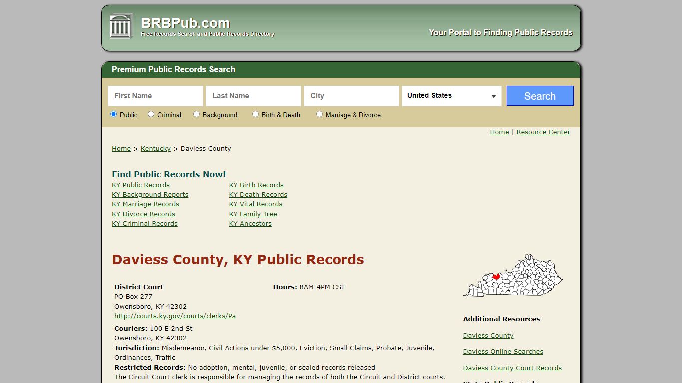 Daviess County Public Records | Search Kentucky Government Databases
