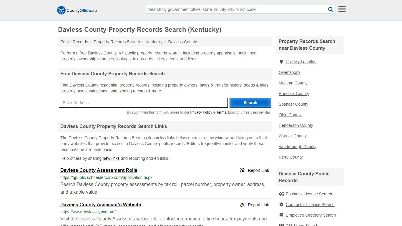 Daviess County Property Records Search (Kentucky) - County Office